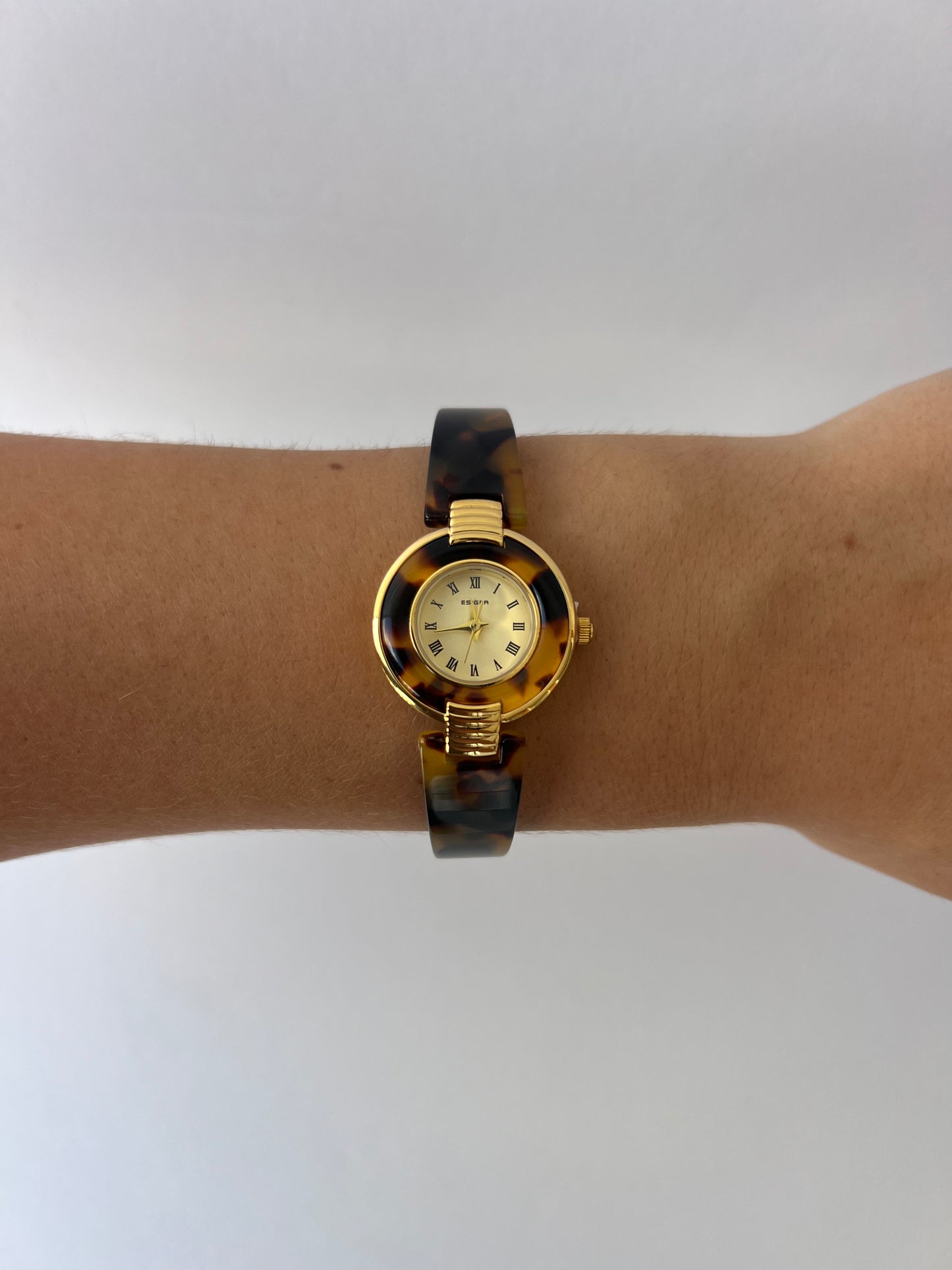 Brown Gold Toned Vintage Inspired Cusp Watch