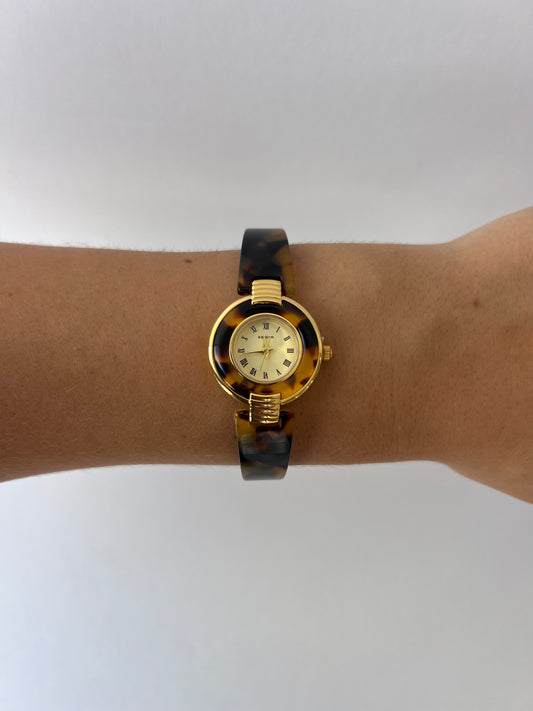 Brown Gold Toned Vintage Inspired Cusp Watch