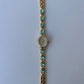 Vintage Blue Diamond Gold Womens Watch Small Face