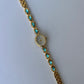 Vintage Blue Diamond Gold Womens Watch Small Face