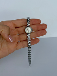 Super Dainty Dot Silver Small Face Womens Watch