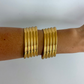 Cuff Bangle Wave Gold Bracelet