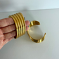 Cuff Bangle Wave Gold Bracelet