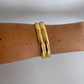 Cuff Bangle Double Bar Gold Bracelet