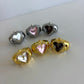 Heart Black Dial Finger Watch Stretchy Band Elastic Round Simple Dial Quartz Ring Watches