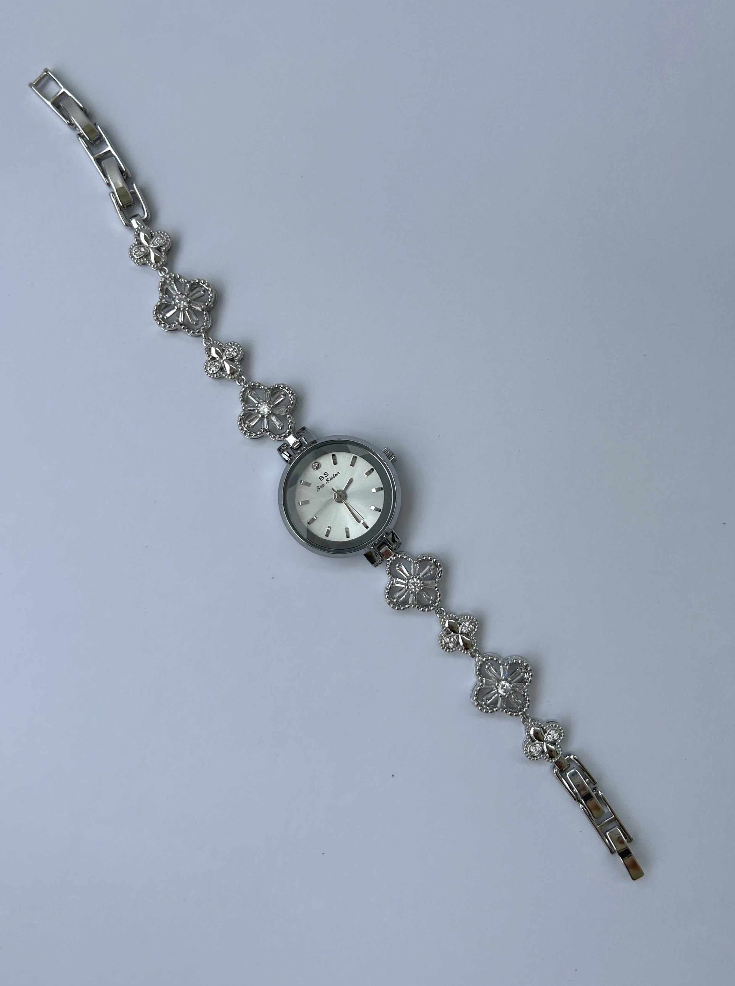 Vintage Clover Silver Womens Dainty Watch Small Face JordanTaylor