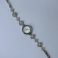 Vintage Clover Silver Womens Dainty Watch Small Face