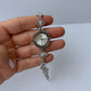 Vintage Clover Silver Womens Dainty Watch Small Face