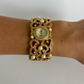 Rare Vintage Gold Toned Pearl  Womens Watch