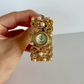 Rare Vintage Gold Toned Pearl  Womens Watch