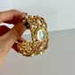 Rare Vintage Gold Toned Pearl  Womens Watch