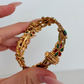 Rare Vintage India Inspired Gold Bangle