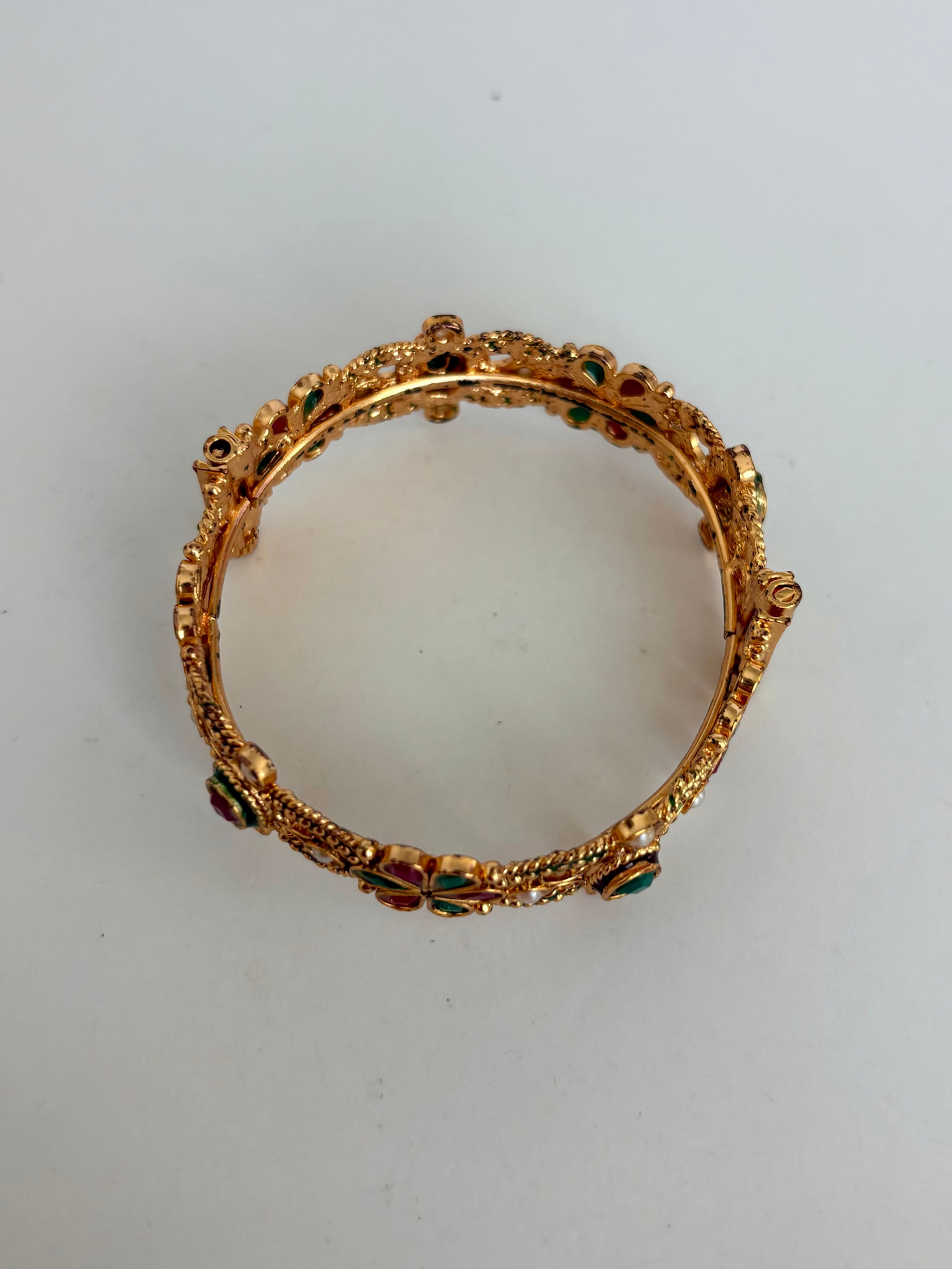 Rare Vintage India Inspired Gold Bangle