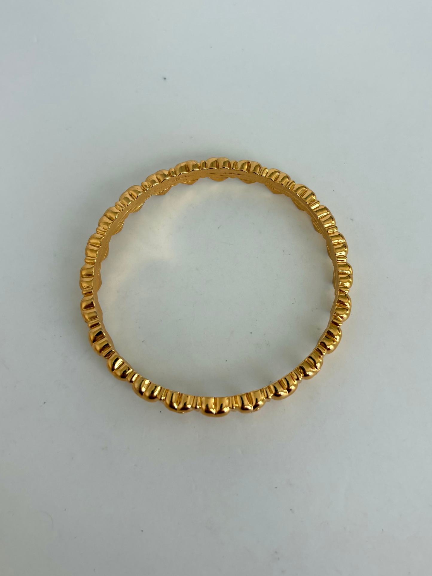 Rare Vintage Gold Mini Heart Bangle Bracelet