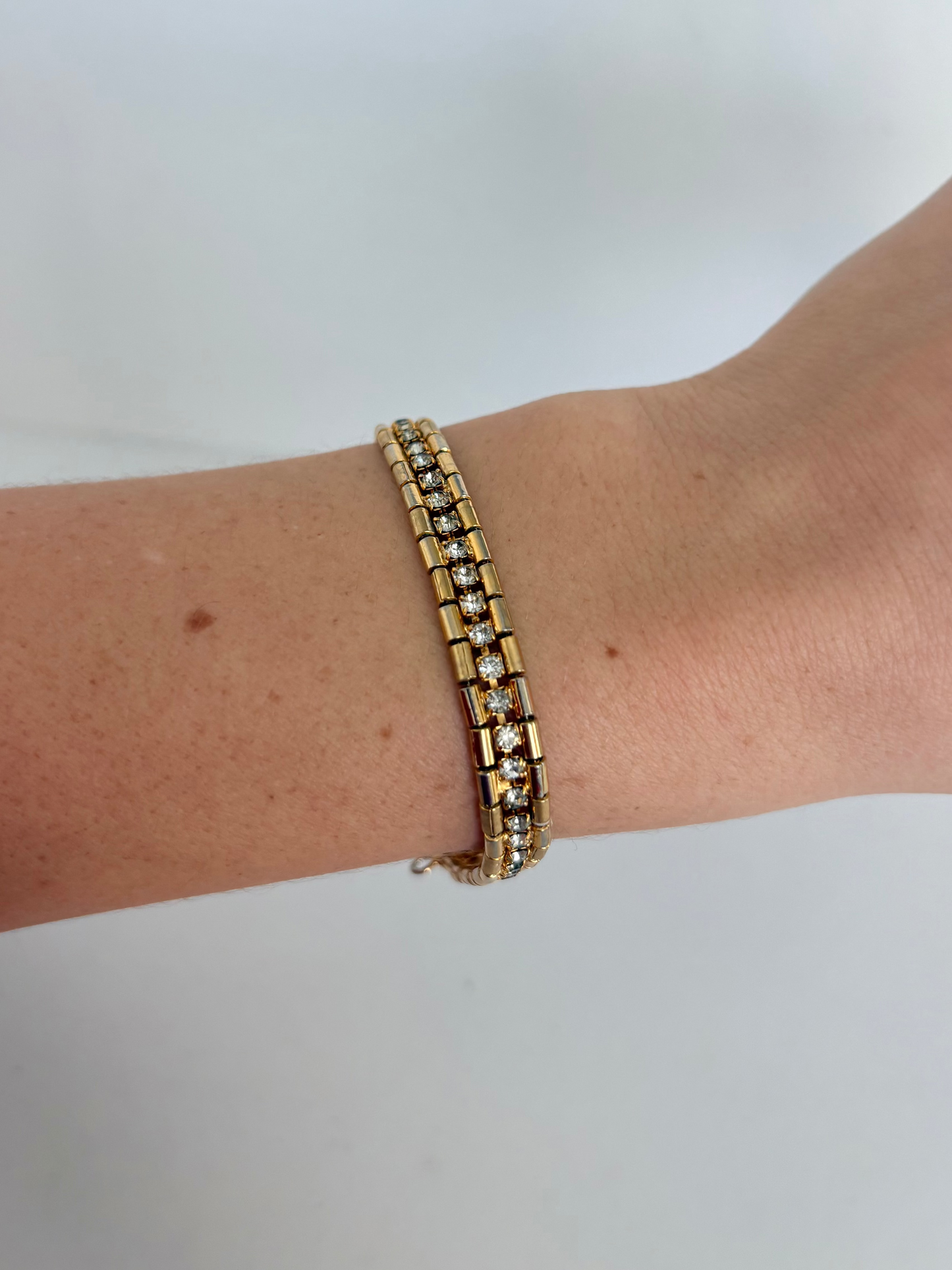Rare Vintage Gold with Diamond Detail Bracelet
