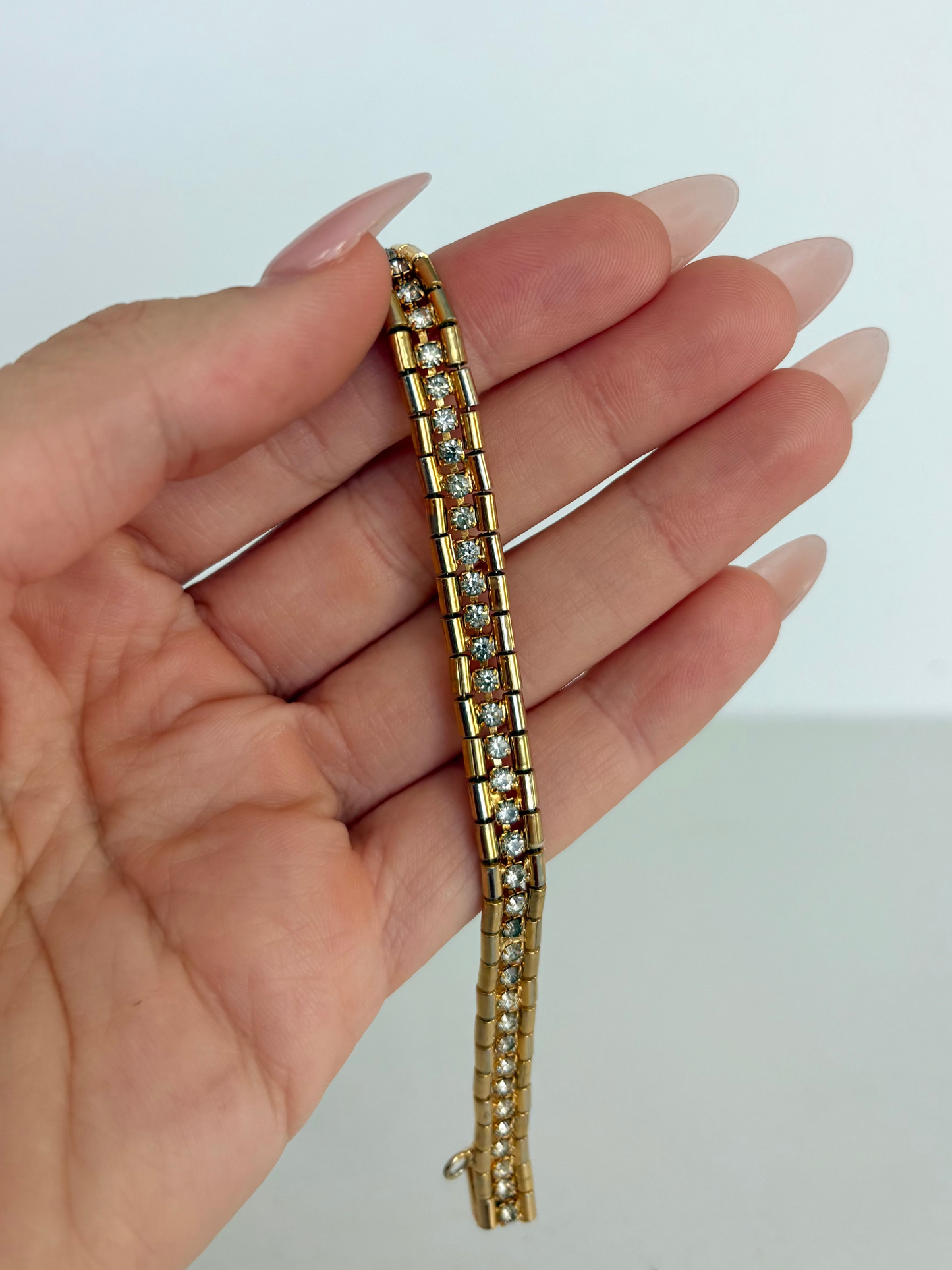 Rare Vintage Gold with Diamond Detail Bracelet