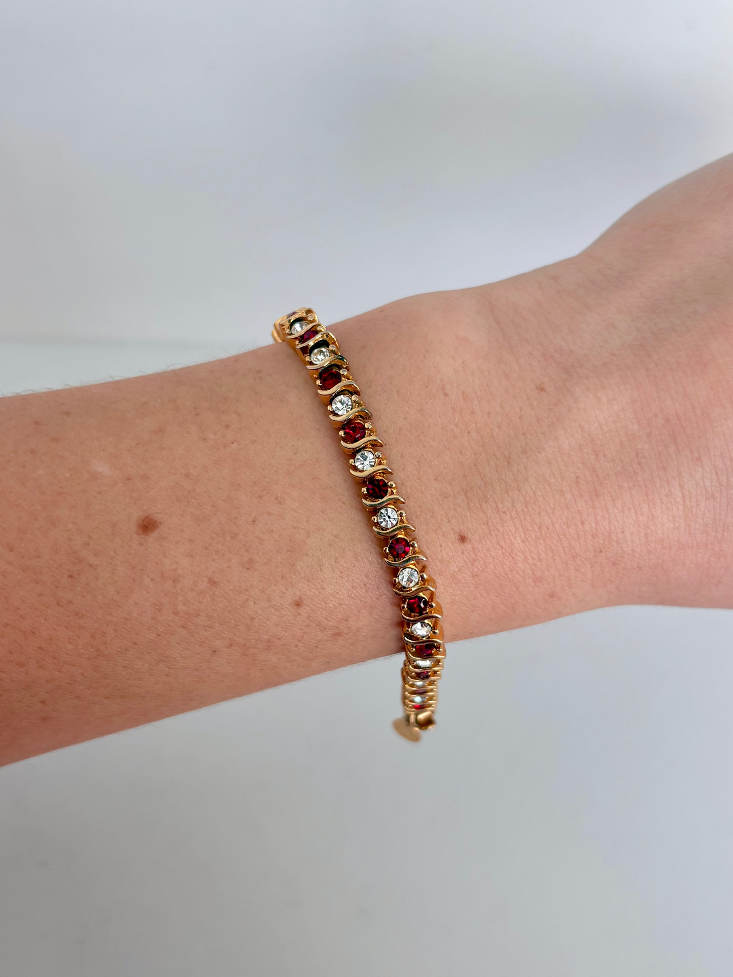 Rare Vintage Gold with Red Rubies Bracelet