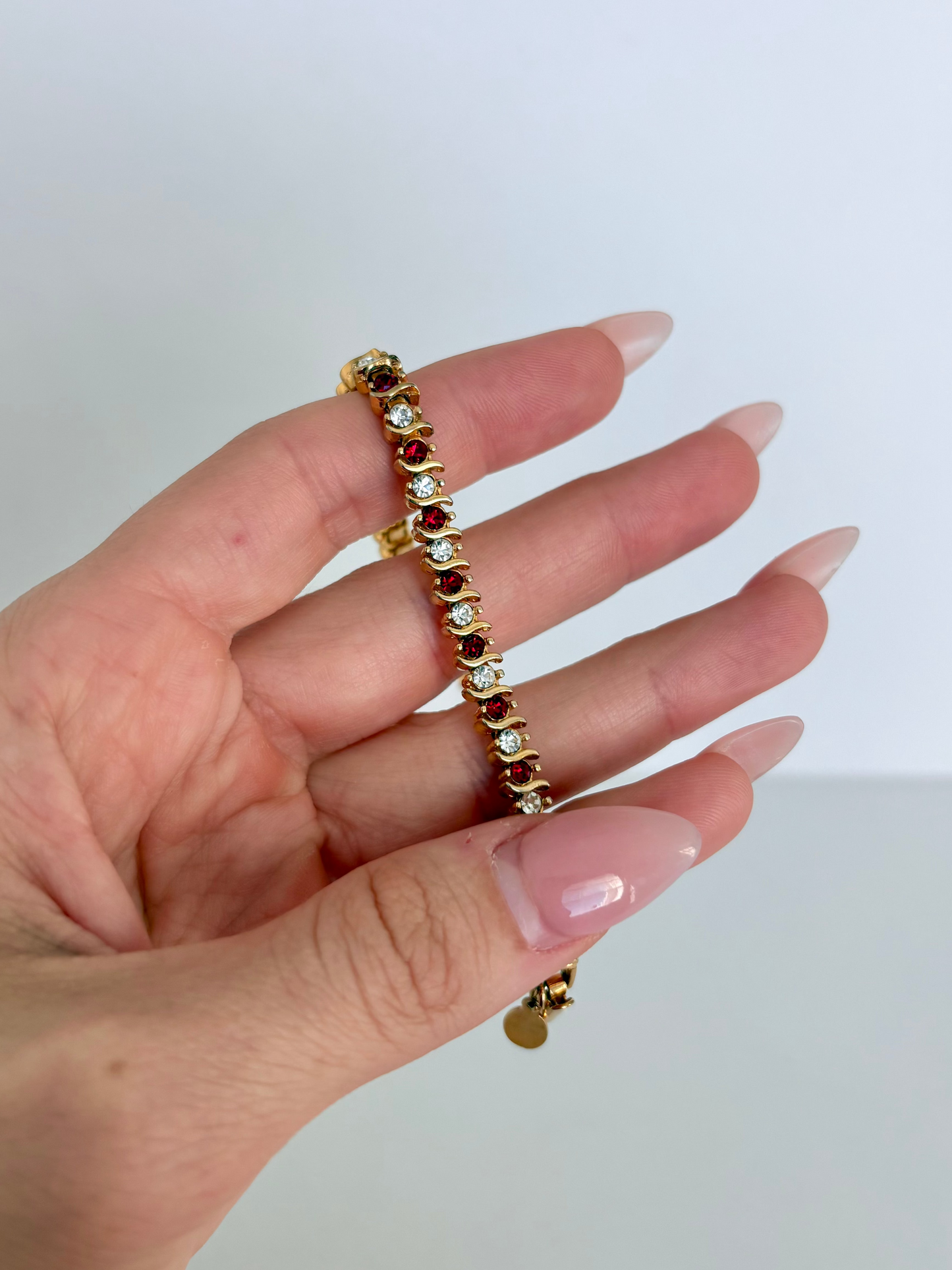 Rare Vintage Gold with Red Rubies Bracelet