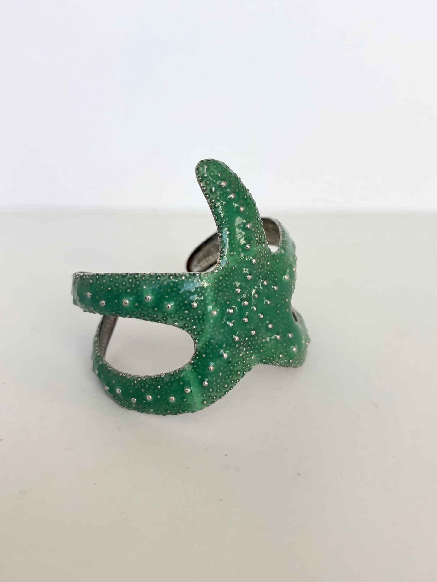 Rare Vintage Statement Green Starfish Silver Cusp
