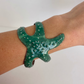 Rare Vintage Statement Green Starfish Silver Cusp
