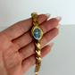 Rare Vintage Gold Womens Watch with Black Dial