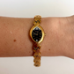 Rare Vintage Gold Womens Watch with Black Dial