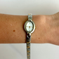 Rare Vintage Silver Womens Watch with Gold Reflection Hearts
