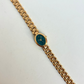 Rare Vintage Gold with Blue Dial Womens Watch