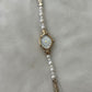 Vintage Gold Pearl Womens Watch Small Face