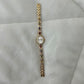 Vintage Colorful Diamond Gold Womens Watch Small Face