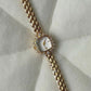 Vintage Dainty Brass Square Gold Womens Watch Small Face